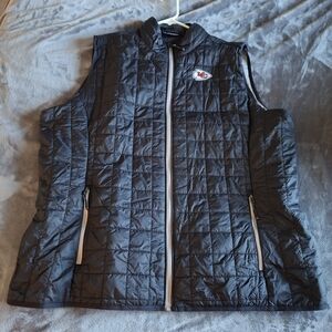 Cutter & Buck Black Quilted Vest- KC Chiefs